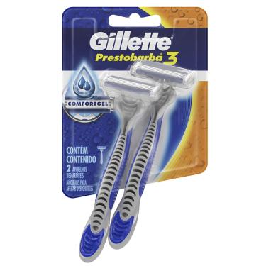 Imagem de Aparelho de Barbear Descartável Gillette Prestobarba3 com 3 Unidades