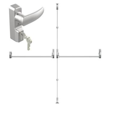 Imagem de Kit Barra Antipânico Para Porta De 02 Folhas Com Fechadura - Soprano