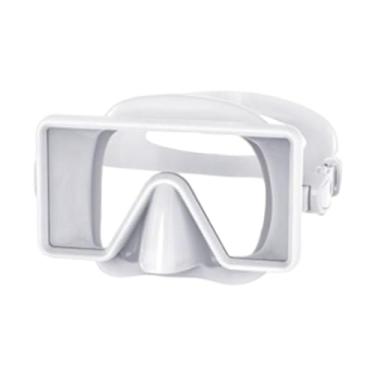 Imagem de Pegciuho Óculos de natação Máscara de mergulho livre Óculos antiembaçante para adultos Mergulho livre Snorkeling Esportes aquáticos , Branco
