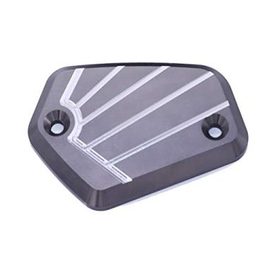 Imagem de Acc-Creativity Tampa do reservatório de fluido de freio dianteiro de alumínio para motocicleta, tampa do reservatório do cilindro mestre compatível com HONDA CB1000R PULS 2019-2020 (titânio)