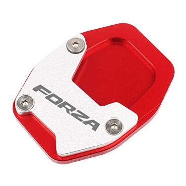 Imagem de Acc-Creativity Suporte de pé de motocicleta com ampliador lateral para placa de extensão compatível com Honda FORZA750 NSS750 2021 (vermelho)