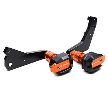 Imagem de Acc-Creativity Motocicleta CNC Alumínio Motor Crash Guard Case Frame Sliders Protector Proteção contra quedas Compatível com Honda CBR600RR F5 13-19 (Laranja)