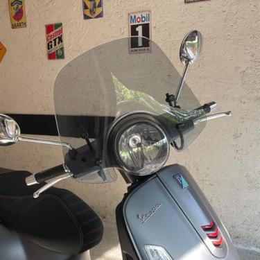 Imagem de Lorababer Scooter Bikes para LX 50 125 150 Para-brisas Redondo Farol Dianteiro Carenagem Viseira Defletor de Vento para Piaggio Vespa LX50 LX125 LX150 GT200 GTS250 GTS300 (Fumaça Clara)