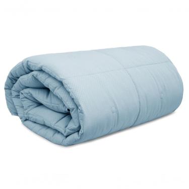 Imagem de Edredom Diamond Toque De Plumas Dobby Appel Azul Denim - Solteiro