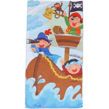 Imagem de Toalha De Praia Infantil Soft Microfibra Anti Areia 60x110 Piratas Summer