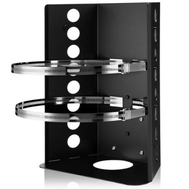 Imagem de Hicarer Suporte de montagem de tanque de propano de 13,6 kg resistente com alça para carro, trailers, caminhões, veículos terrestres e barcos