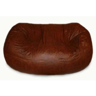 Imagem de Puff Big Casal material sintético Café - Mobly