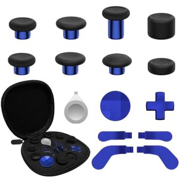 Imagem de CHARM FOCUS Kits De Substituição Joysticks Metal 16 Em 1 Para Xbox Elite Series 2, Inclui Magnéticos, Botões, Capas Silicone, D-Pads E Ferramenta Ajuste (Azul Cobalto)
