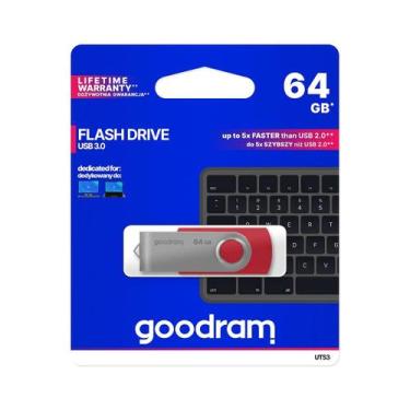 Imagem de Pen Drive UTS3 Vermelho USB 3.0 64GB GOODRAM