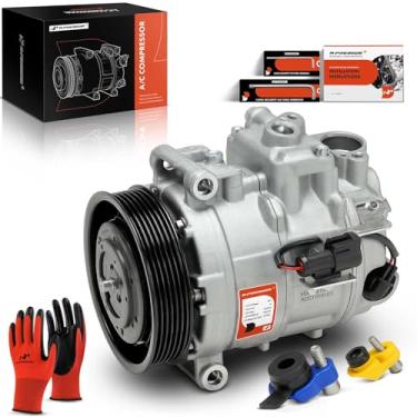 Imagem de A-Premium Compressor de ar condicionado AC com embreagem compatível com Jaguar XJ8 2004-2009, XJR 2004-2009