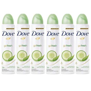 Imagem de Dove Go Fresh Desodorante de pepino e chá verde spray 48h 150 ml (pacote com 6)