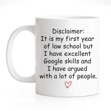 Imagem de RZHV Caneca branca Trust Me I Am A Lawyer 325 ml, caneca de cerâmica de café divertida para advogados, presentes de escritório para advogados, estudantes de direito paralegal, presentes de formatura