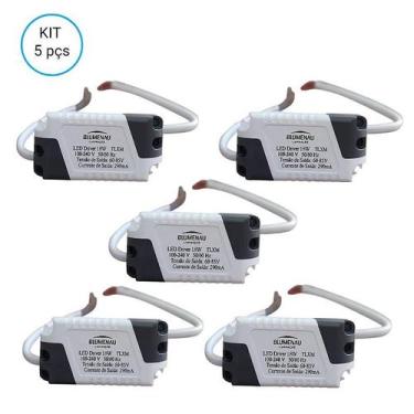Imagem de Kit 5 driver reator eletrônico para painel plafon led 18w - BLUMENAU