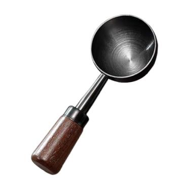 Imagem de Fenteer Cafeta de capa de capa de madeira Manida de madeira cozinha Meça o feijão de café para condimentos de açúcar de chá solto em pó, Preto, 97cmx35cm