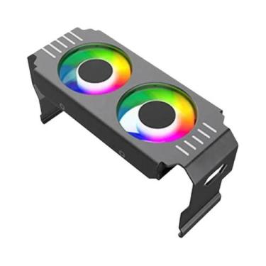 Imagem de Ventiladores Duplos RAM Memória Dissipador De Calor Cooler 4Pin PWM 5V