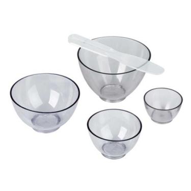 Imagem de Kit com 4 Cubetas Silicone e 1 Espátula Para Estética, Saúde - Argilas