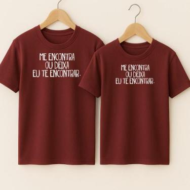 Imagem de Camiseta Algodão Casal Estampa Me Encontra Cbj Música Letra Linda Pres