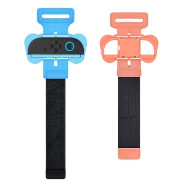 Imagem de EJGAME Wrist Strap Compatible with Just Dance 2025 2024 2023/for Zumba Burn It Up,Adjustable Wrist Bands for Nintendo Switch 2(2025) Model for Joy-Cons 2,Two Size for Adults & Children,2 Pack (Red