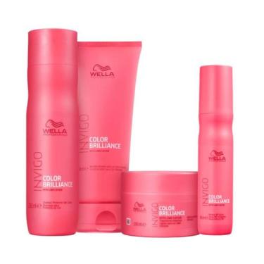 Imagem de Wella Brilliance Sh 250ml + Cond 200ml + Masc 150ml + Leave-in 150ml -