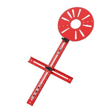 Imagem de IEUDNS Suporte de fresagem de roteador, ranhura, gabarito de gabinete, ferramenta de gabarito de roteador ajustável para corte redondo, entalhe, aparar tábua