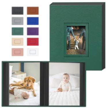 Imagem de popotop Álbum De Fotos 4X6 Com 100 Bolsos E Capa Dura Couro, Livro Pequeno 50 Páginas Para Família, Viagens, Casamento, Presentes Bebês