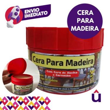 Imagem de Cera Em Pasta Para Madeira Abelha Carnaúba Lustrar Móveis Brilho Prote