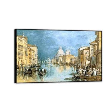 Imagem de Arte de parede em tela pinturas famosas pôster de belas artes O Grande Canal Veneza impressões de pinturas a óleo famosas imagens de reprodução para decoração de sala de estar 80 x 50 cm (31 x 20 pol