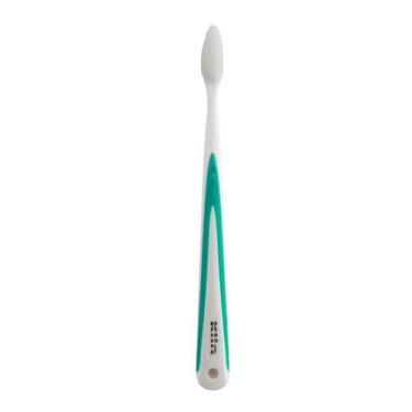 Imagem de Escova Dental Macia Nanotech Com Cerdas Em Silicone Klin, Branco, Verd