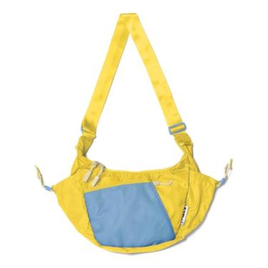 Imagem de Baboon to the Moon Bolsa tiracolo Crescent – Bolsa tiracolo impermeável para mulheres, bolsa de viagem pequena, bolsa de ombro leve, Âmbar, Transversal crescente