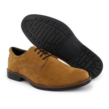 Imagem de Sapato Oxford Masculino Casual em Couro Camurça – Estilo Clássico - Conforto Moderno - Dia a Dia - Trabalho - Eventos Sociais | Elegância e Versatilidade (Milho, BR, Adulto, Numérico, 43)