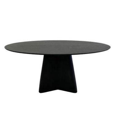 Imagem de Mesa de Jantar Cone Lazo Oval 180x100 cm Tampo Ébano Base Ébano - Pers