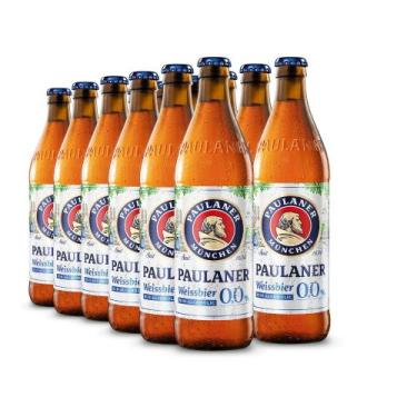 Imagem de Cerveja Zero Álcool Paulaner Weissbier Garrafa 500ml (12 Un)