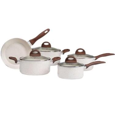 Imagem de Conjunto de Panelas Brinox Smart Plus 5 Peças Revestimento Antiaderent