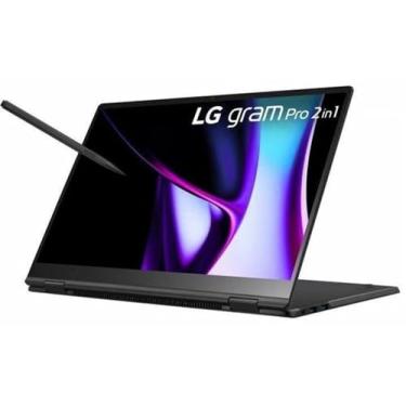 Imagem de Notebook LG Gram PRO 2 em 1 de 16 polegadas, HW TPM, Windows 11 PRO CORE Ultra 7, 32GB DDR, 1TB, OLED, reconhecimento facial, MIL-STD 810G, TH4, USB0-C, USB 4, HP-Out, SPK, bateria de 77 Wh
