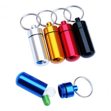 Imagem de 12 Chaveiro Porta Comprimido Mini Criativo - Pacote