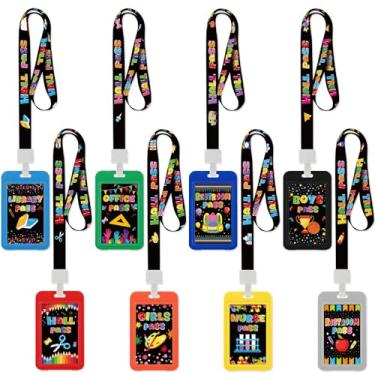 Imagem de Ctosree Conjunto de 8 cordões de PVC inquebráveis de bolinhas e passes escolares, material escolar, material escolar, material para professores, sala de aula, ensino fundamental, banheiro, biblioteca