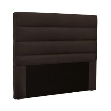Imagem de Cabeceira Cama Box Solteiro 90cm Vera Suede - Loja Sheep, Marrom
