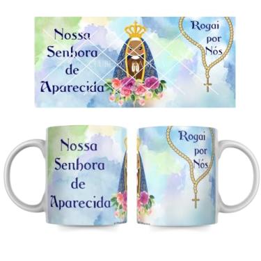 Imagem de Caneca Personalizada Nossa Senhora de Aparecida Religioso Fé Motivacional Devocional- Xicara Personalizada 325ml Porcelana