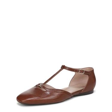 Imagem de Naturalizer Sapatilha feminina Caresse Mary Jane, Couro marrom caramelo, 9.5 Wide