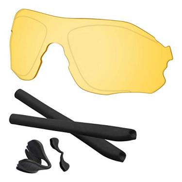 Imagem de Lentes Predrox EVZero Path e kits de borracha de substituição para óculos de sol Oakley OO9308 polarizado, Hd Yellow, 0