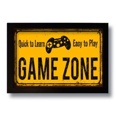 Imagem de Quadro Decorativo Geek Game Zone 33x43 Cm