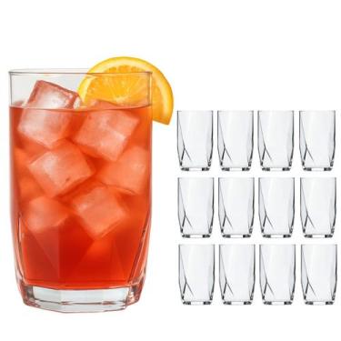 Imagem de Jogo 12 Copos De Vidro Transparente 360ml Topazio Long Drink - CRISTAR