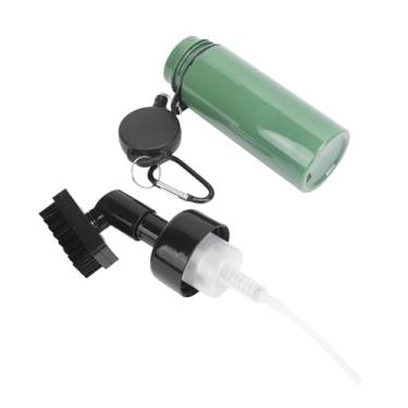 Imagem de RiToEasysports Ferramenta de Limpeza da Cabeça do Clube de Golfe, Limpador de Pincéis de Tacos de Golfe Com Clipes Retráteis e Garrafa de Aperto para Homens, Homens de Golfe Presentes (GREEN)