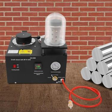 Imagem de Máquina de fusão a vácuo com visor digital e medidor de precisão – otimizada para anéis/pingentes: furos para dissipação de calor, aquecimento rápido do revestimento cerâmico e cilindro de fundiç