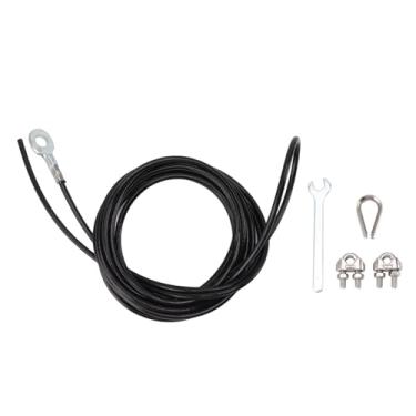Imagem de Cabo de fitness de aço de aço de polia Acessório de máquinas de polia forte ajustável para ginástica exercício de treino em casa (5m / 16,4ft)