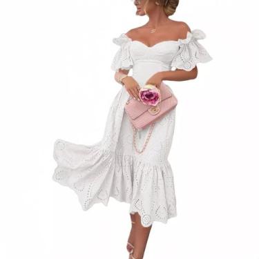 Imagem de A1502-Vestido Festa Véspera Ciganinha Bojo Laise Lese Babado Luxo - Xu