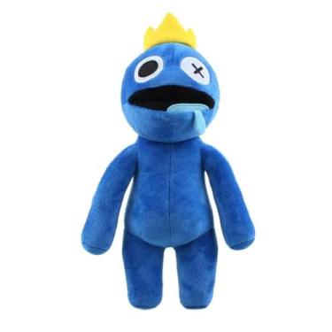 Imagem de Pelúcia Azul Babão Pelúcia 40cm Rainbow Friends – Antialérgico, Fofinho e Macio – Brinquedo Criativo e Decorativo Infantil - 4 Unidades