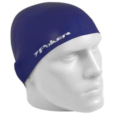 Imagem de Touca de natação poker power silicone piscina unissex uv nf, Único, Ma