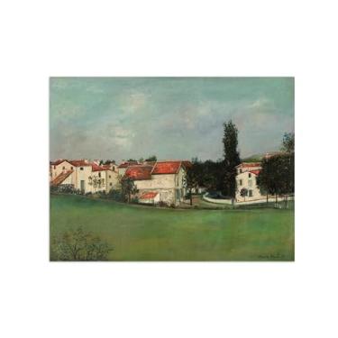 Imagem de Marice Utrilo pinturas famosas arte de parede - decoração de parede - pintura de parede de quarto - reprodução em tela-paisagem 2/60x80 cm 24x31 polegadas sem moldura