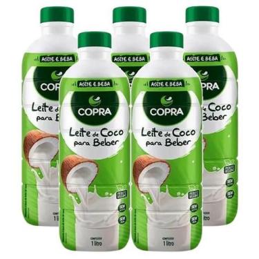 Imagem de 5 Leite De Coco Pronto Beber Zero Lactose Vegano Copra 900ml